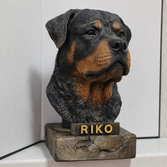 3D dog bust